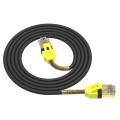 Spring-Protect Strain Relief Patented Slim 30AWG Cat6a Patch Cable Dual Color Molded Boot